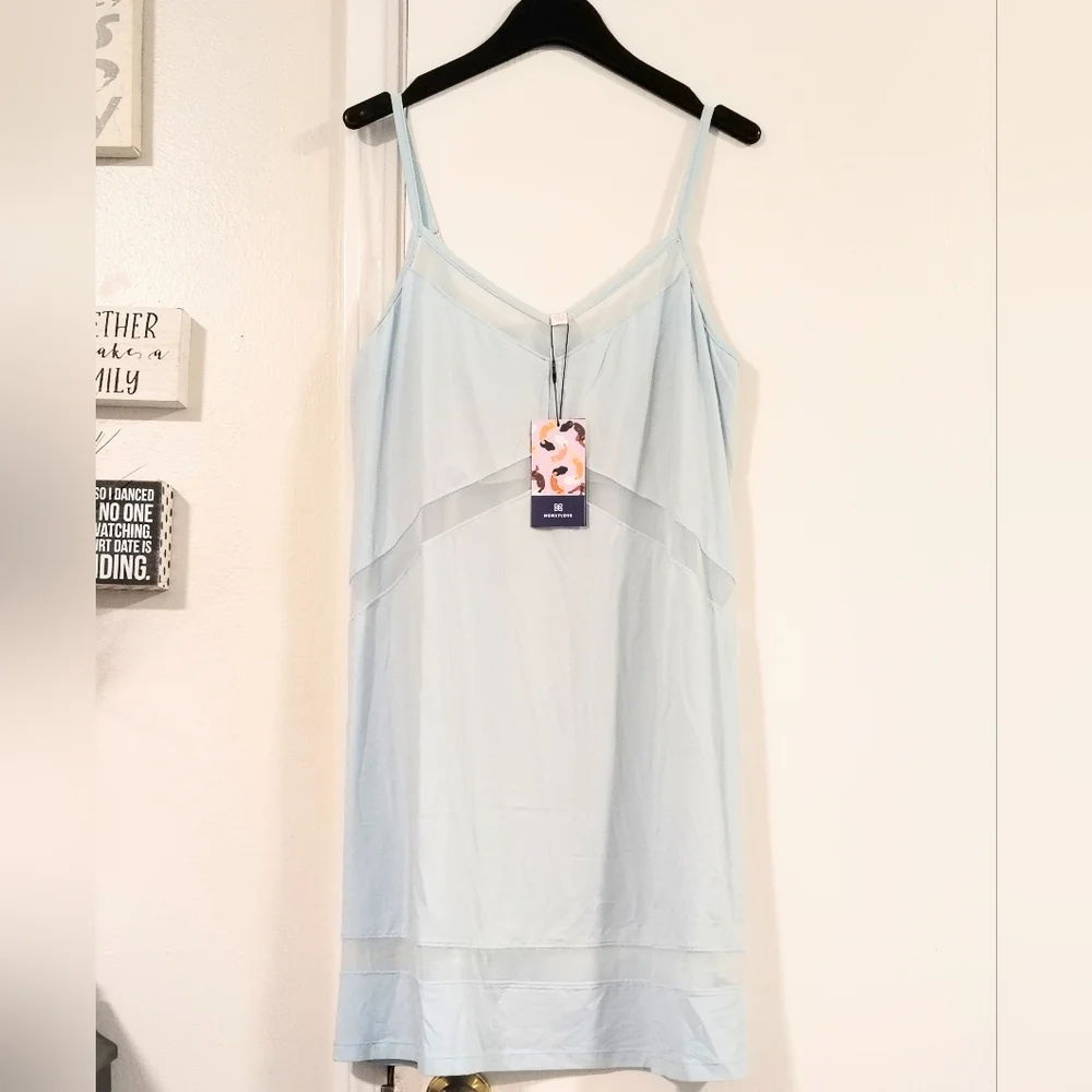 NWT Honeylove Blisswear Mesh Panel Sleep Chemise Women's XL Feminine Soft Flowy - Picture 4 of 8